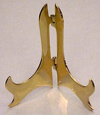 folding brass display easels