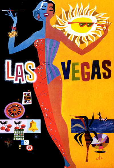 Las Vegas travel poster